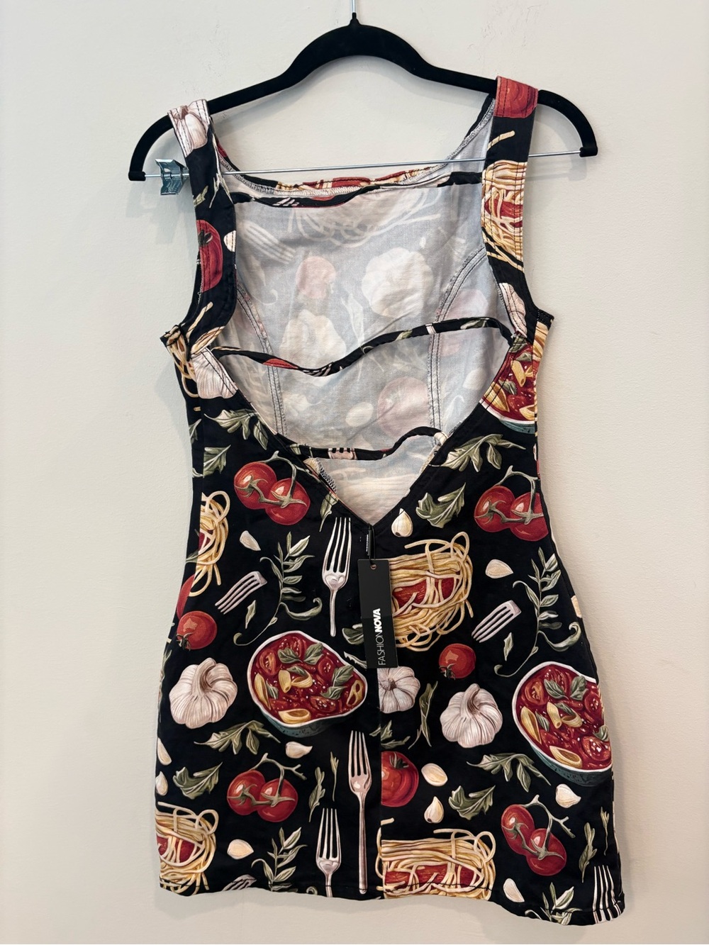 Lisa says gah style fashion nova spaghetti novelty print dress large new - Picture 7 of 7